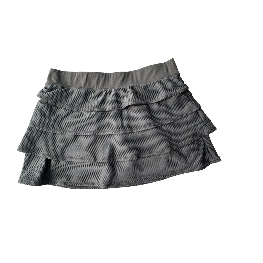 Kyodan Athletic Skort Women's Large Black Mesh Layered Tennis Golf Skirt